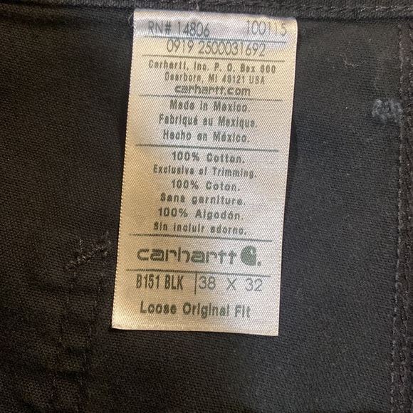 Black carhartt work pants - Picture 6 of 7
